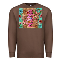 Chestnut floral mama Premium Sweatshirt - LillyAllenDesigns