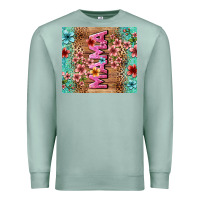 Seafoam floral mama Premium Sweatshirt - LillyAllenDesigns