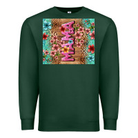 Sports Green floral mama Premium Sweatshirt - LillyAllenDesigns
