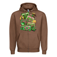 Chestnut st patrick's day cassette tapes Zipper Hoodie - MaliasSmallBusiness