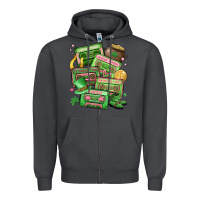 Smoke st patrick's day cassette tapes Zipper Hoodie - MaliasSmallBusiness