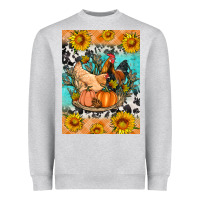 Heather Grey fall coop animals Heavyweight Sweatshirt - Artiststas