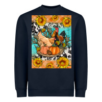 Navy fall coop animals Heavyweight Sweatshirt - Artiststas