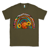 Army Green basketball rainbow Classic Tee - Artiststas