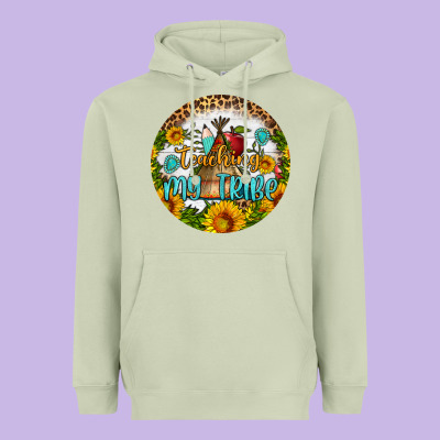 Teaching My Tribe Round Earring Heavyweight Hoodie Designed By Bundleandbundleshop