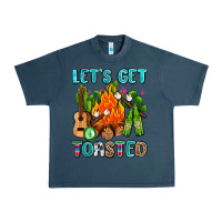 Midnight Navy let's get toasted with camp fire Urban Heavy Tee - AdoDesignShop