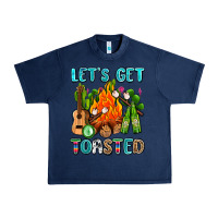 Navy let's get toasted with camp fire Urban Heavy Tee - AdoDesignShop