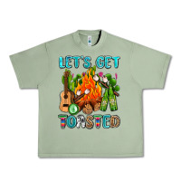 Oil Green let's get toasted with camp fire Urban Heavy Tee - AdoDesignShop