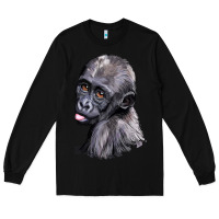 Black Baby Gorilla Head Long Sleeve Tee - LillyAllenDesigns