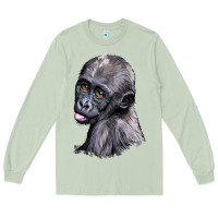 Matcha Baby Gorilla Head Long Sleeve Tee - LillyAllenDesigns