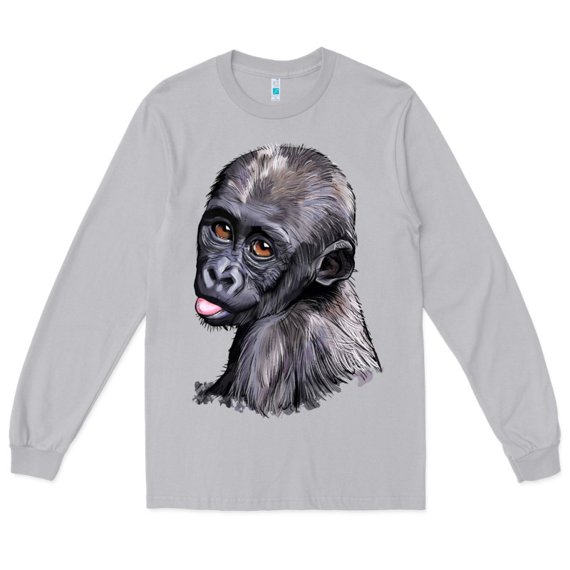 Baby Gorilla Head Long Sleeve Tee by LillyAllenDesigns | Teevron