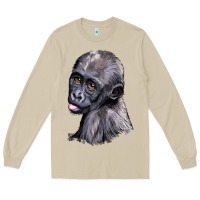 Mushroom Baby Gorilla Head Long Sleeve Tee - LillyAllenDesigns