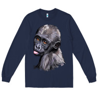 Navy Baby Gorilla Head Long Sleeve Tee - LillyAllenDesigns
