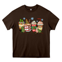 Chocolate Brown christmas tree cake  coffee cups Heavy Core Tee - Zillion Design Studio