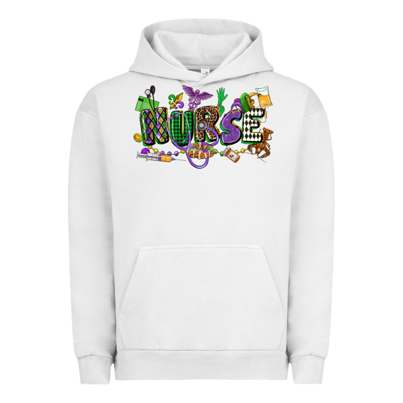 Nurse Mardi Gras Urban Hoodie by CowGirlArtShop | Teevron