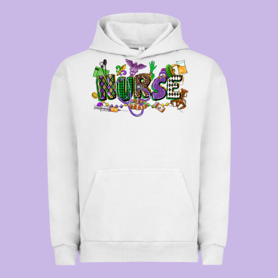 Nurse Mardi Gras Urban Hoodie Designed By Cowgirlartshop