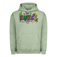 Pigment Oil Green nurse mardi gras Urban Hoodie - CowGirlArtShop