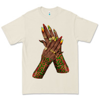 Bone juneteenth nail art with afro hand Premium Tee - texasbilliewilder