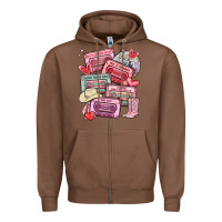 Chestnut valentines day cassette tapes Zipper Hoodie - MaliasSmallBusiness