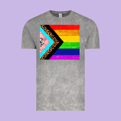 Pride Flag Vintage Tee Designed By Adodesignshop