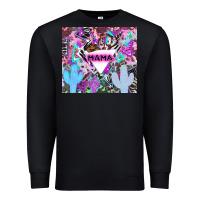 Black mama cowboy western animal pattern neon Premium Sweatshirt - LillyAllenDesigns