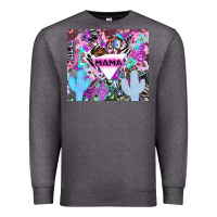 Charcoal Heather mama cowboy western animal pattern neon Premium Sweatshirt - LillyAllenDesigns