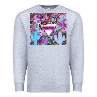 Heather Grey mama cowboy western animal pattern neon Premium Sweatshirt - LillyAllenDesigns