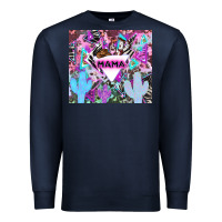 Navy mama cowboy western animal pattern neon Premium Sweatshirt - LillyAllenDesigns