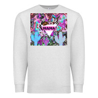Oatmeal Heather mama cowboy western animal pattern neon Premium Sweatshirt - LillyAllenDesigns
