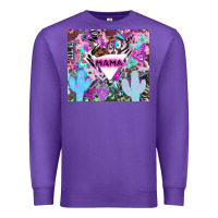 Purple mama cowboy western animal pattern neon Premium Sweatshirt - LillyAllenDesigns