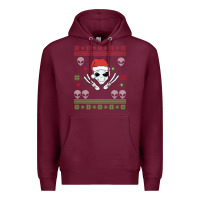 Burgundy alien ugly christmas Premium Hoodie - Bettercallsaul