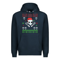 Navy alien ugly christmas Premium Hoodie - Bettercallsaul