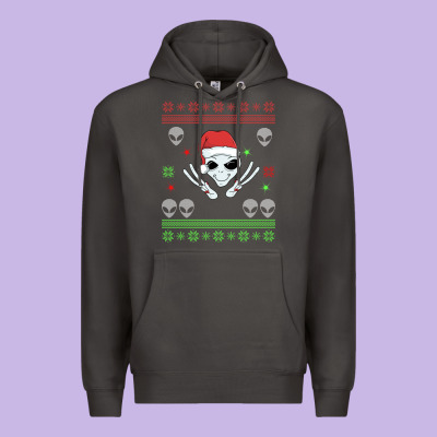 Alien Ugly Christmas Premium Hoodie Designed By Bettercallsaul