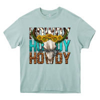 Arona howdy howdy howdy western bull skull Heavy Core Tee - texasbilliewilder