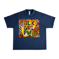 Navy black girl power tumbler Urban Heavy Tee - BundleAndBundleShop