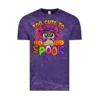 Cloud Purple too cute to spook with owl Vintage Tee - Artiststas
