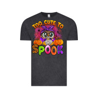 Vintage Black too cute to spook with owl Vintage Tee - Artiststas