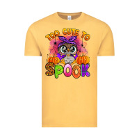 Vintage Mustard too cute to spook with owl Vintage Tee - Artiststas