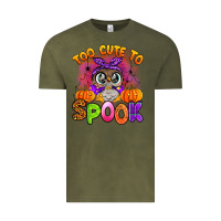 Vintage Olive too cute to spook with owl Vintage Tee - Artiststas