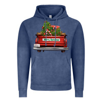 Vintage Denim Christmas trees truck Vintage Hoodie - FaDigitalArtStudio