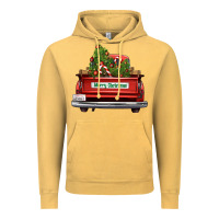 Vintage Mustard Christmas trees truck Vintage Hoodie - FaDigitalArtStudio