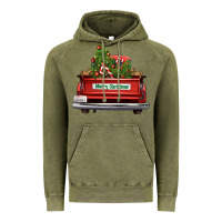 Vintage Olive Christmas trees truck Vintage Hoodie - FaDigitalArtStudio