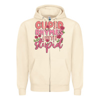 Sandshell cupid rhymes with stupid Zipper Hoodie - MaliasSmallBusiness