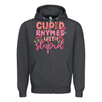 Smoke cupid rhymes with stupid Zipper Hoodie - MaliasSmallBusiness