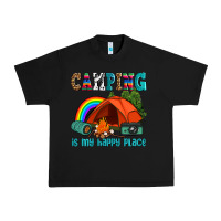 Black camping is my happy  place Urban Heavy Tee - AdoDesignShop