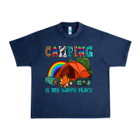 Navy camping is my happy  place Urban Heavy Tee - AdoDesignShop
