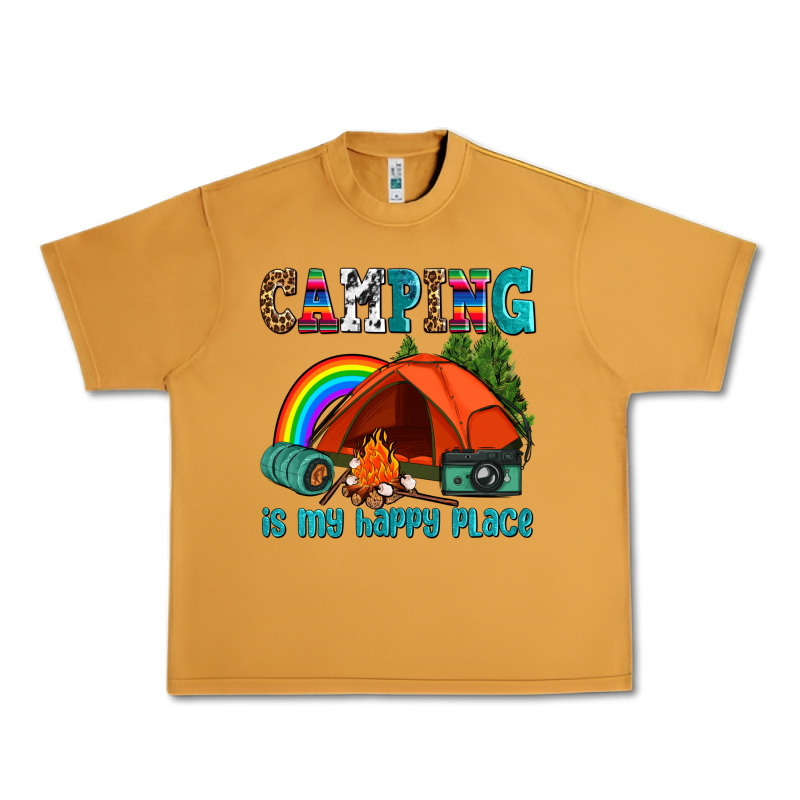 Camping Is My Happy  Place Urban Heavy Tee by AdoDesignShop | Teevron