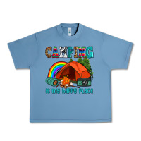Pebble Blue camping is my happy  place Urban Heavy Tee - AdoDesignShop