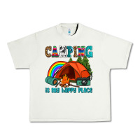 Pistachio camping is my happy  place Urban Heavy Tee - AdoDesignShop