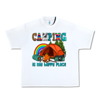 White camping is my happy  place Urban Heavy Tee - AdoDesignShop